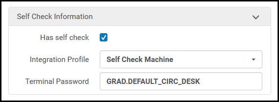 Self-Check Information Section